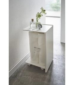 Yamazaki Toiletpaper Holder With Caster - Tower - White -Woninginrichting db09645e2eee46a1975b3ac7b8efba63