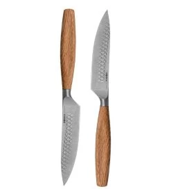 Steakmessenset Oslo+ - 2 Stuks - Multifunctioneel - Non-stick - Eikenhout