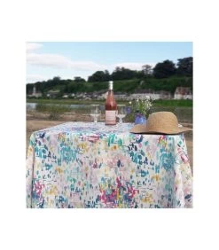 Turquoise Reflets Gecoat Tafelkleed -Woninginrichting df5fe9be91c048ed9cf50126bf664d20