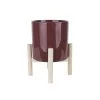 PRESENT TIME Plantenpot Trestle - Keramiek Warm Rood - 20x20cm -Woninginrichting e0fa42e369f442519dfe82eb27621242