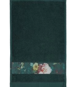 ESSENZA FLEUR - Gastendoek - Donkergroen