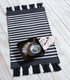 Badmat Stripes & Structure Zwart Wit -Woninginrichting e39b6918493c481d9a587b824c0860c0
