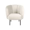 Leitmotiv Fauteuil Tulip Velvet - Wit - 76x71x81cm -Woninginrichting e404fc00c1ce4a98b1ca43b5f223add9