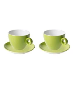 Cappuccinokop En Schotel Bart Colour Cafe 23 Cl 15 Cm Groen Porselein 2 Stuk(s)