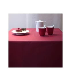 Effen Rood Rond Of Ovaal Gecoat Tafelkleed