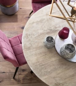 Eettafel Magnifera - Hout/Zwart - Ø120cm -Woninginrichting e68f15d91cf84d6c8b0fba7d8ccaaf27