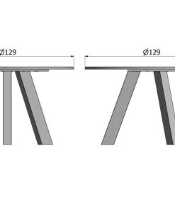 WOOOD Eettafel Rhonda - Eiken - Blacknight - 77x129x129 -Woninginrichting ead04b3cf6d349159dfdab37b3953d64