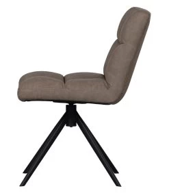 Exclusive Vinny Draaibare Eetkamerstoel - Leerlook - Taupe - 80x48x45 -Woninginrichting eaed496fca4a4943b9ed4dd12efbc739