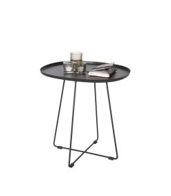 WOOOD Bijzettafel Buiten Otis - Metaal - Black - 50x43x51 -Woninginrichting eb1c5985caab419c95af7c7fc466fee6