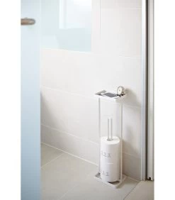 Yamazaki Toiletpaper Holder Open - Tower - White -Woninginrichting ecf63b9452cd4adb866977f25ab236c0