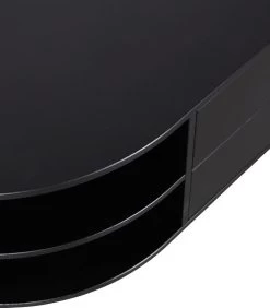 Exclusive Finca Tv Meubel Rond Links - Zwart - 40x78x40 -Woninginrichting ed29bea567b34da5a7450b2a63f64c64