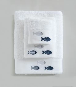 Geborduurde Gezichtshanddoek Delmy 50x90 Cm Wit -Woninginrichting f0be4300bf1c4692b2644229883d3244