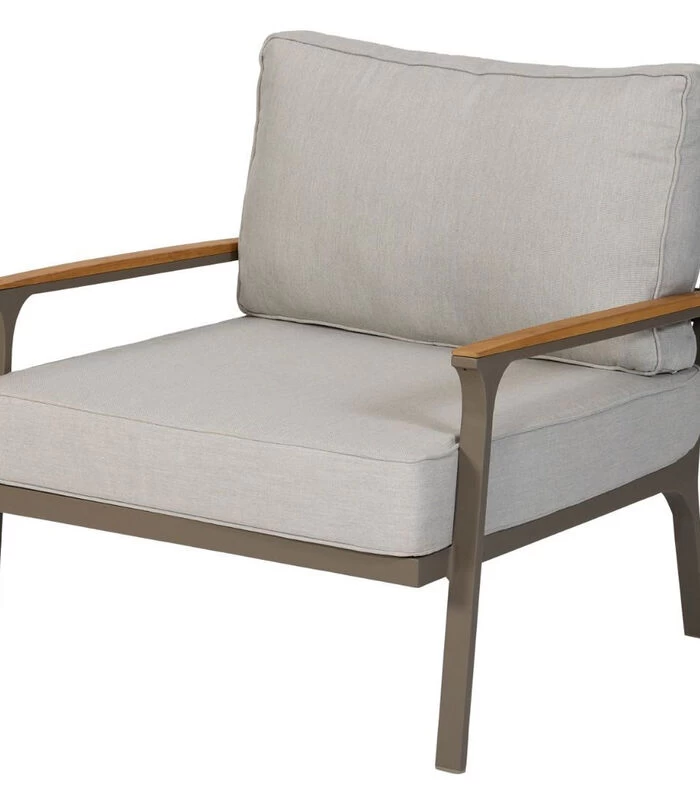 Loungestoel Tuin Orlando - Aluminium - Champagne - 82x89x75 3 Loungestoel Tuin Orlando - Aluminium - Champagne - 82x89x75