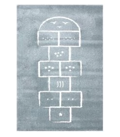 Kindertapijt Hinkelen Blauw