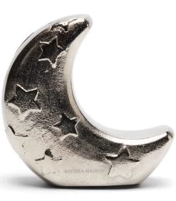 Spaarpot, Halve Maan Met Sterren - Starry Moon - Zilver
