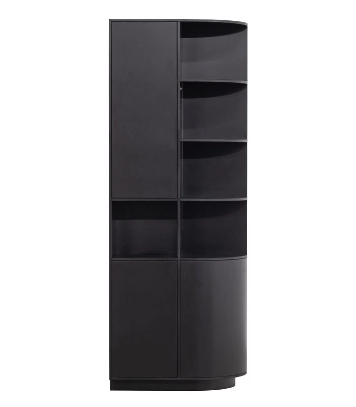 Exclusive Finca Opbergkast Rond Rechts - Zwart - 210x78x40 3 Exclusive Finca Opbergkast Rond Rechts - Zwart - 210x78x40