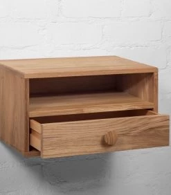 Zwevend Nachtkastje HOPE Met Knop In Eikenhout -Woninginrichting f6589ac3c956408ba4ff2d63a41919c4