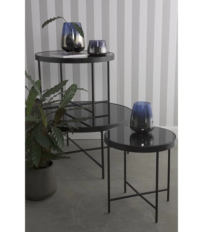 Leitmotiv Salontafel Smooth - Mat Zwart, Zwart Glas Top - 82,5x40cm 6 Leitmotiv Salontafel Smooth - Mat Zwart, Zwart Glas Top - 82,5x40cm - Afbeelding 4