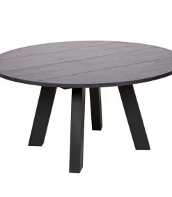 WOOOD Rhonda Eetkamertafel XL - Eiken - Blacknight - 75x150x150