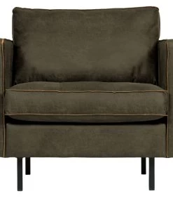 BePureHome Rodeo Classic Fauteuil - Recycle Leer - Army - 83x98x88