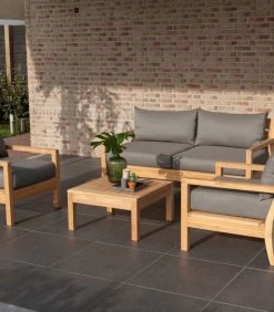 Loungestoel Tuin St. Peter - Teak - Grijs - 80x70x80 -Woninginrichting fefff9b2f29a4056aafbbc729f0626c2