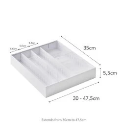 Yamazaki Extendable Diagonal Cutlery Tray - Tower - White -Woninginrichting ff0a39eca26c49caadc5f7f686647119