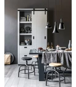 VTwonen Spider Kruk - Hout/Metaal - Mango/Grijs - 48-60x32x32 -Woninginrichting fff492b2d56a4a30b6448b68c5b899bc